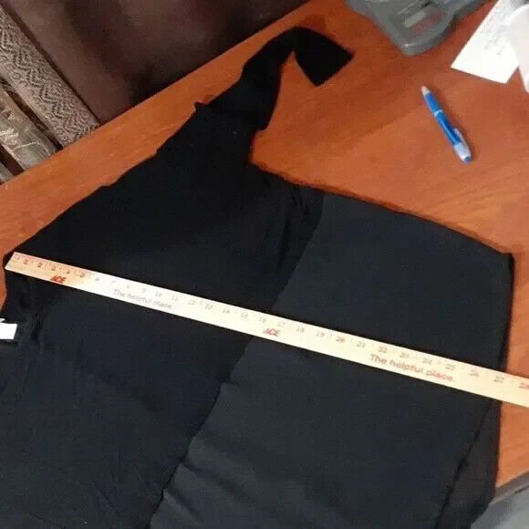 Bozzolo size 2X black shirt bottom half sheer with button embelishment * - Picture 8 of 9